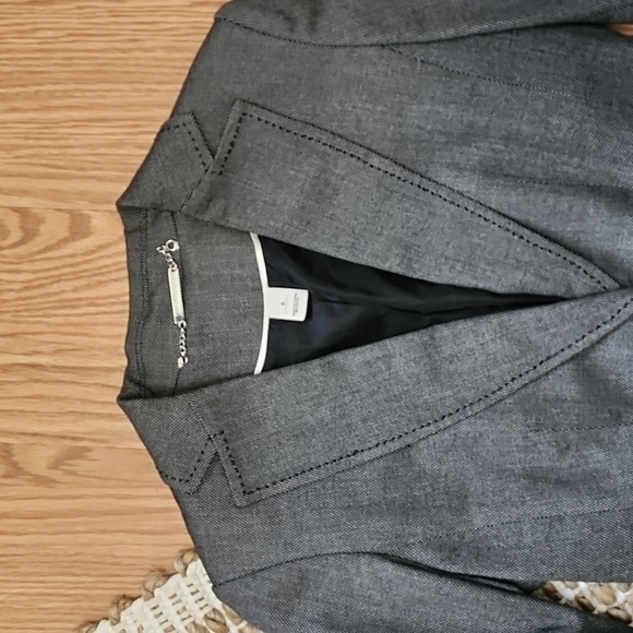 NWOT☆White House Black Market ☆Charcoal Grey Blazer Jacket - Picture 3 of 7